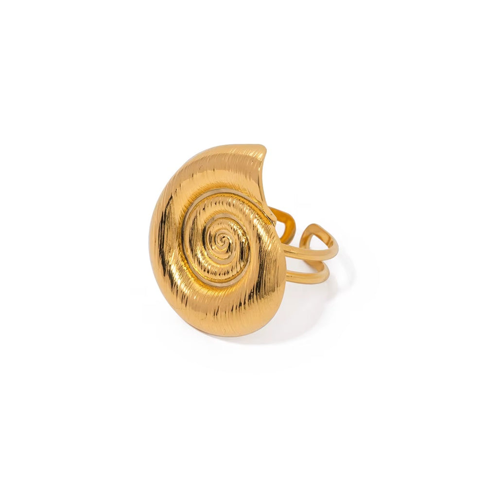 Golden Spiral Ring – adjustable gold ring