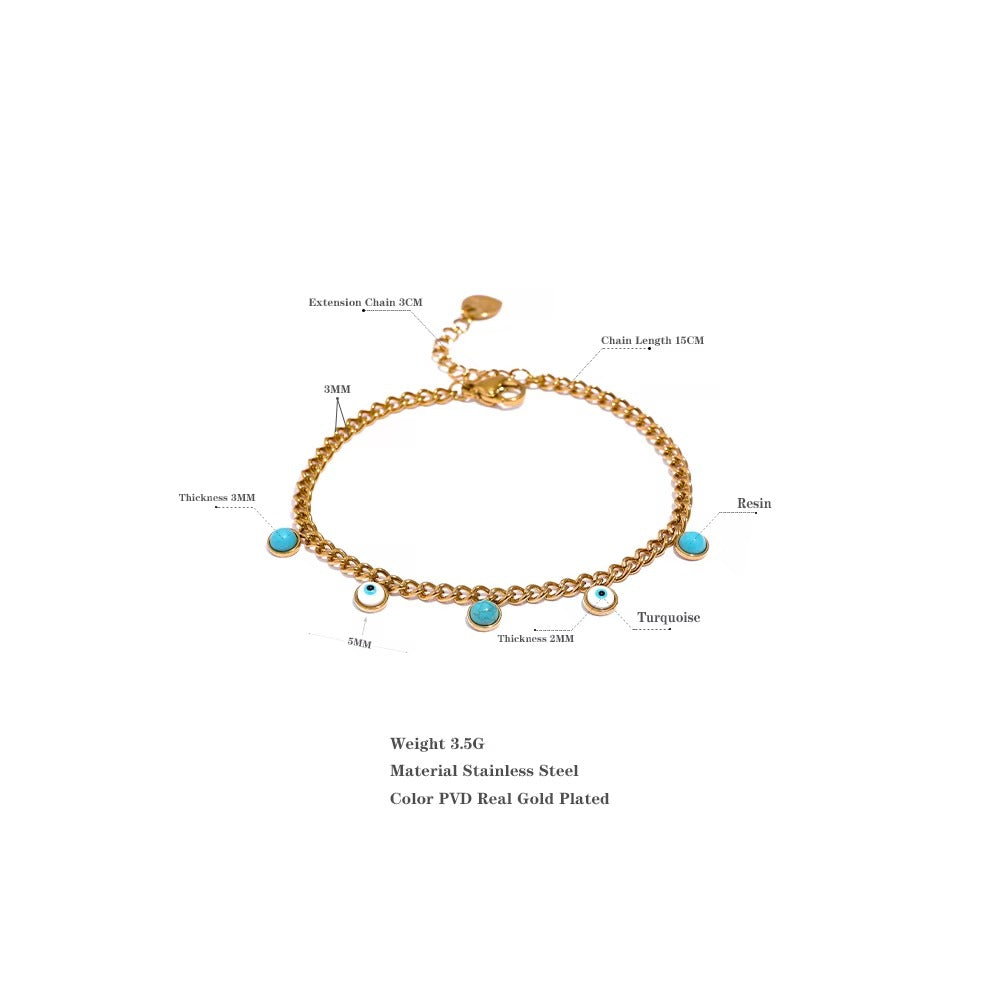 Evil Eye Bracelet – adjustable gold bracelet