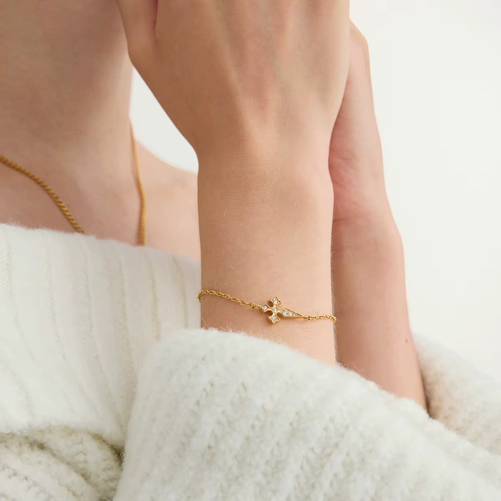 Glow Cross Bracelet – gold bracelet