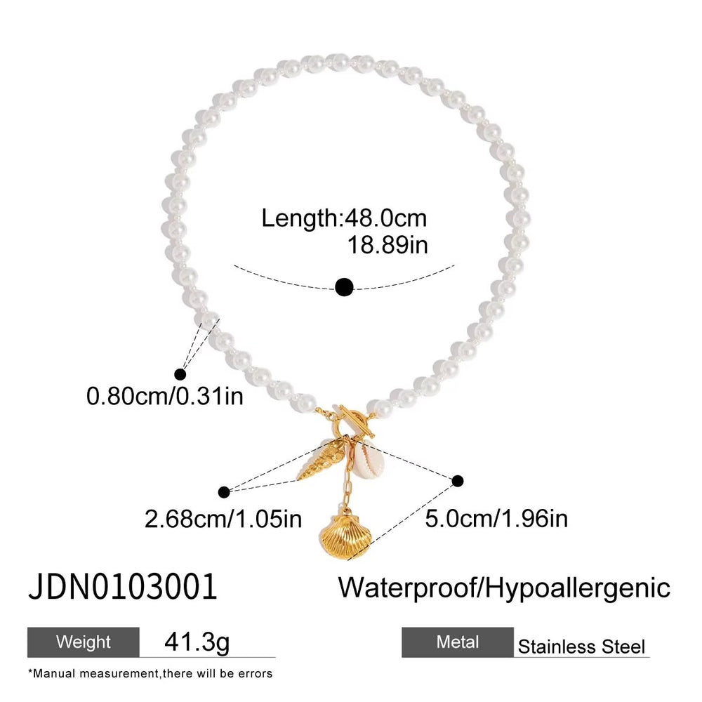 Coastal Crush Necklace – gold necklace with pearls