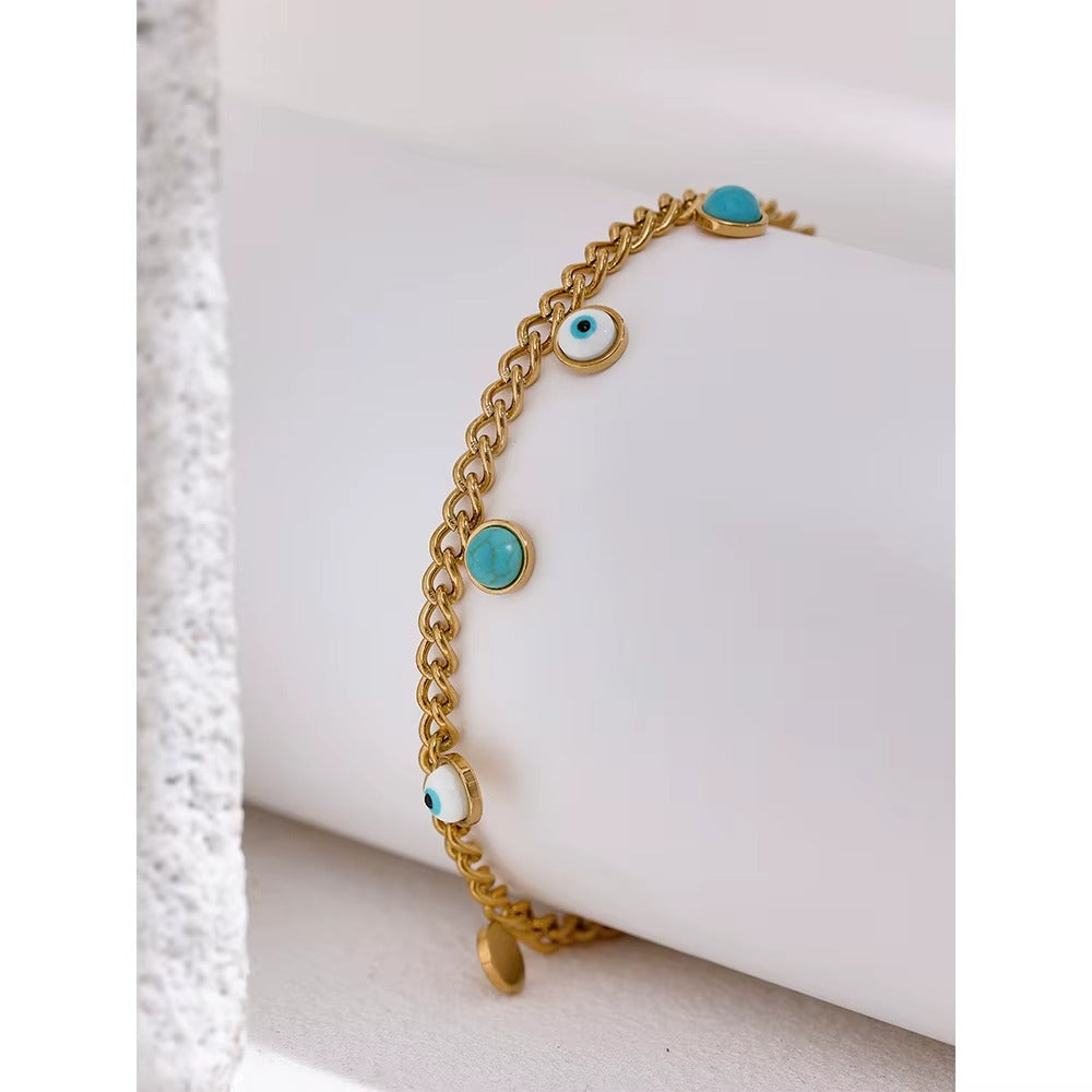 Evil Eye Bracelet – adjustable gold bracelet