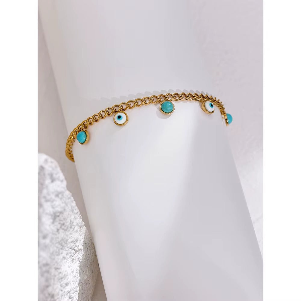 Evil Eye Bracelet – adjustable gold bracelet