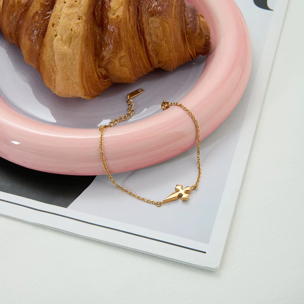Glow Cross Bracelet – gold bracelet
