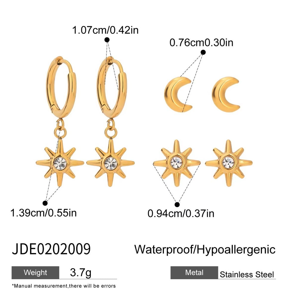 Solar Spell – gold earrings