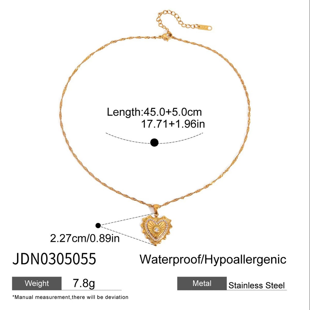 Sunlit Heart Necklace – gold necklace