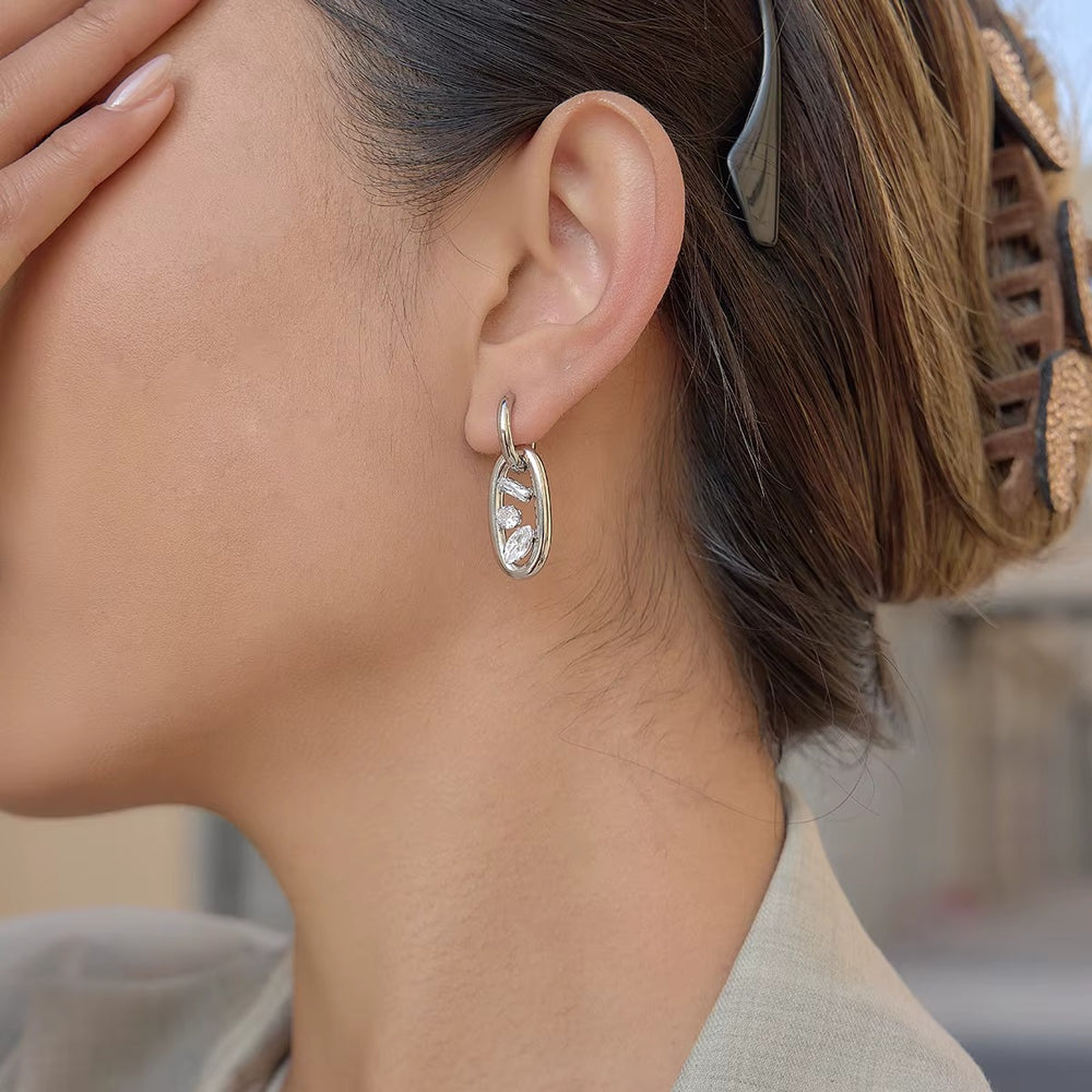 Glow Link Hoops – hoop earrings
