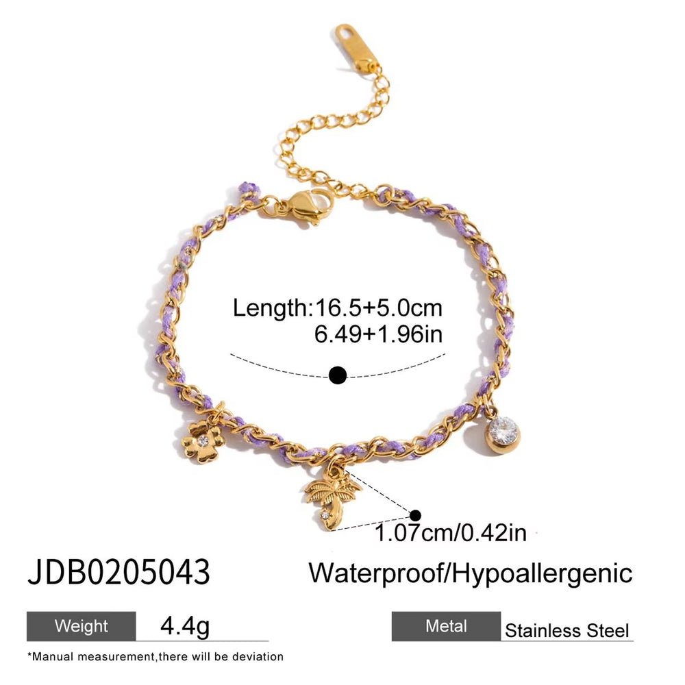 Sweet Lilac Charm Bracelet – gold bracelet