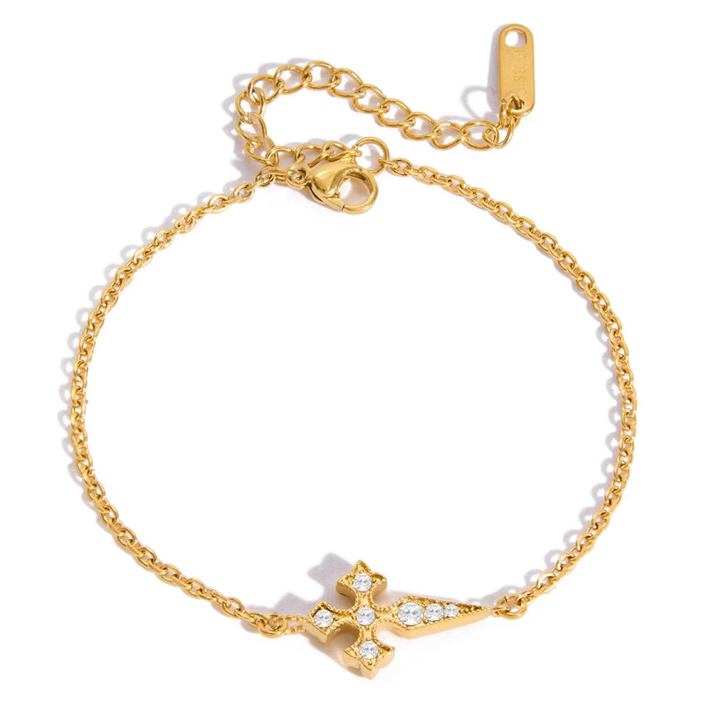 Glow Cross Bracelet – gold bracelet