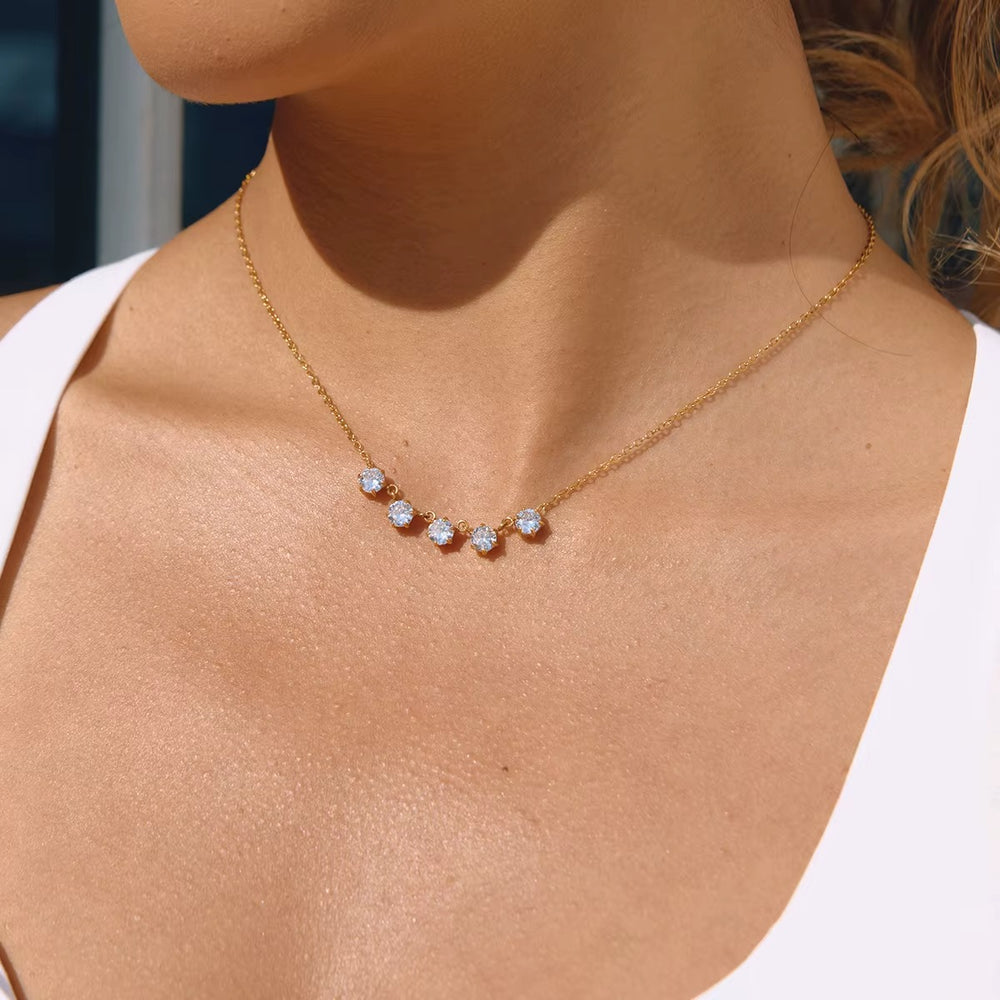 Stardust Arc Necklace – gold necklace