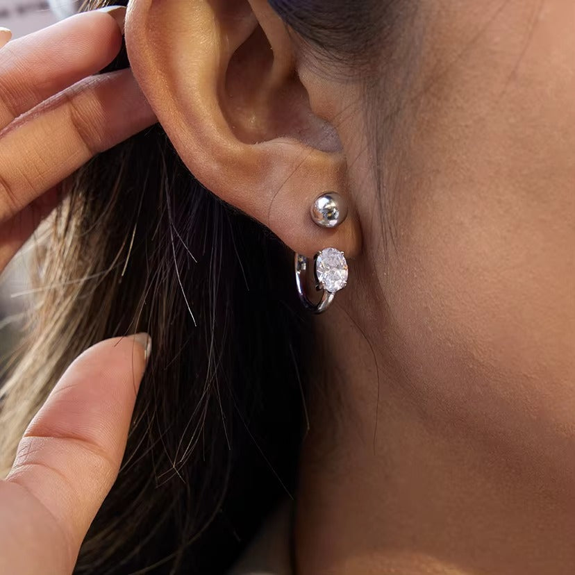 Luna Drop Studs – stud earrings with cubic zirconia stones