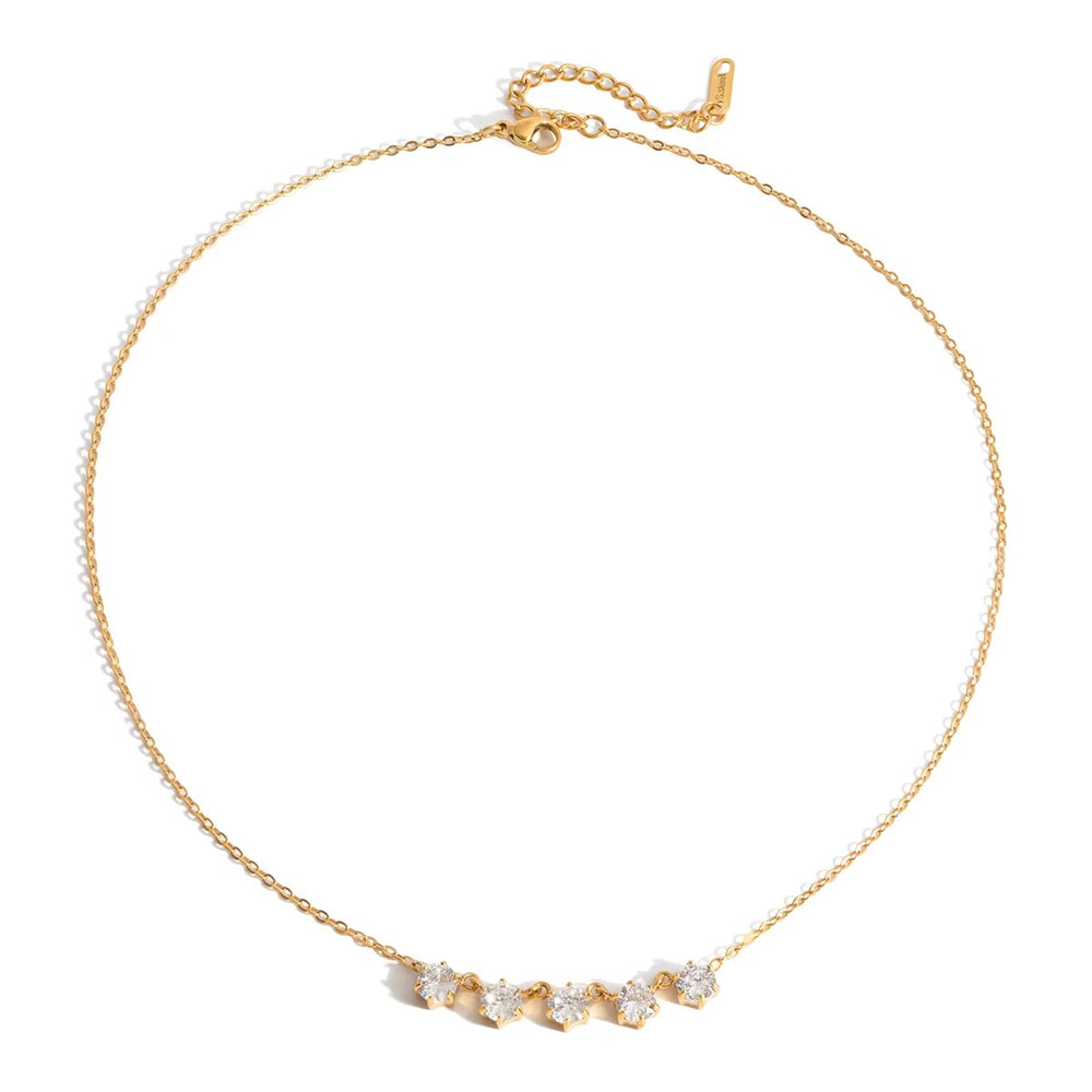 Stardust Arc Necklace – gold necklace