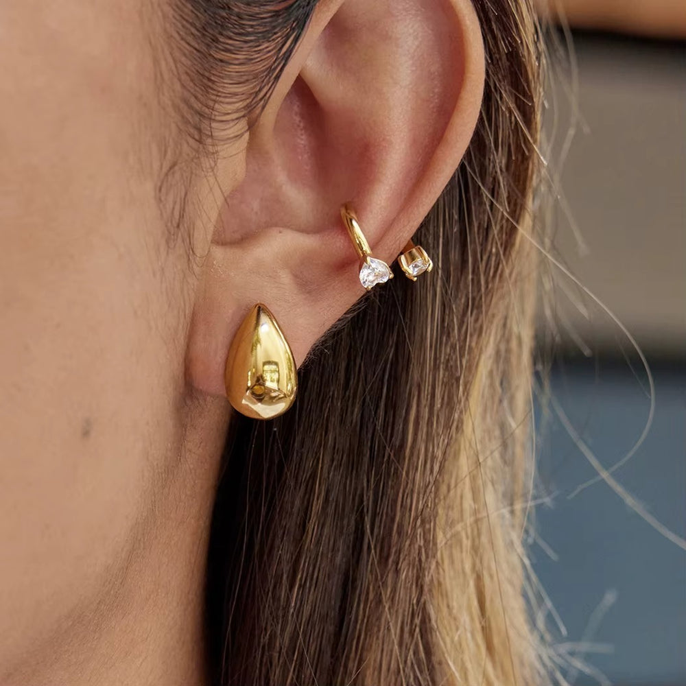 TwinGle Ear Cuff – gold ear cuff with cubic zirconia stones