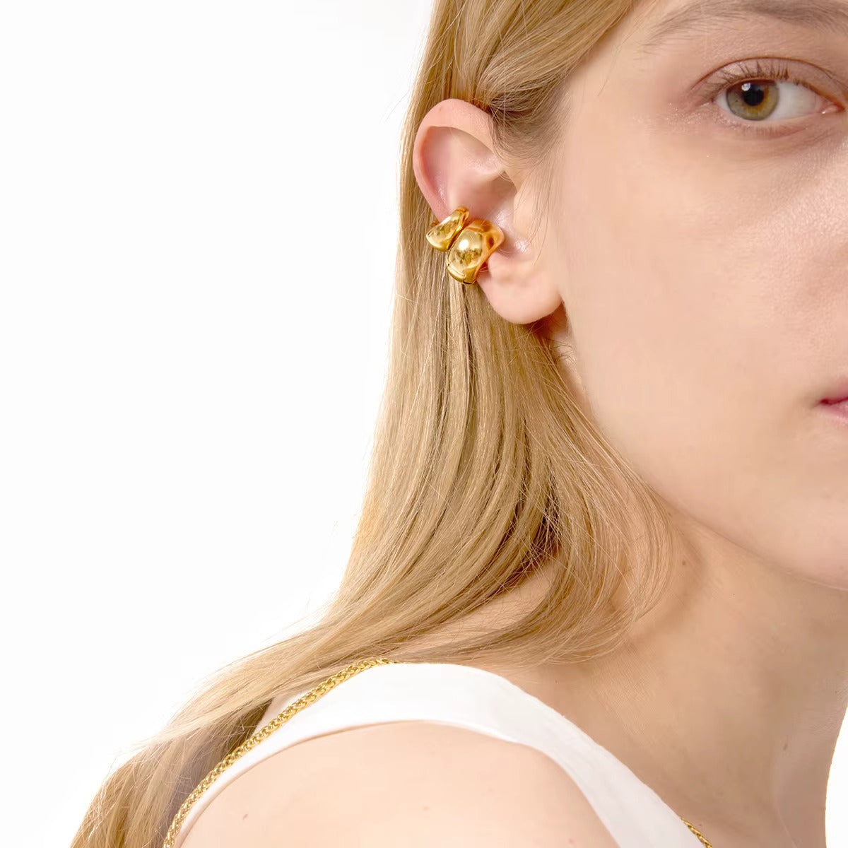 Duo Arc Ear Cuffs (Two-Piece, Single Ear) | Gold-Plated Stackable Cuffs ...