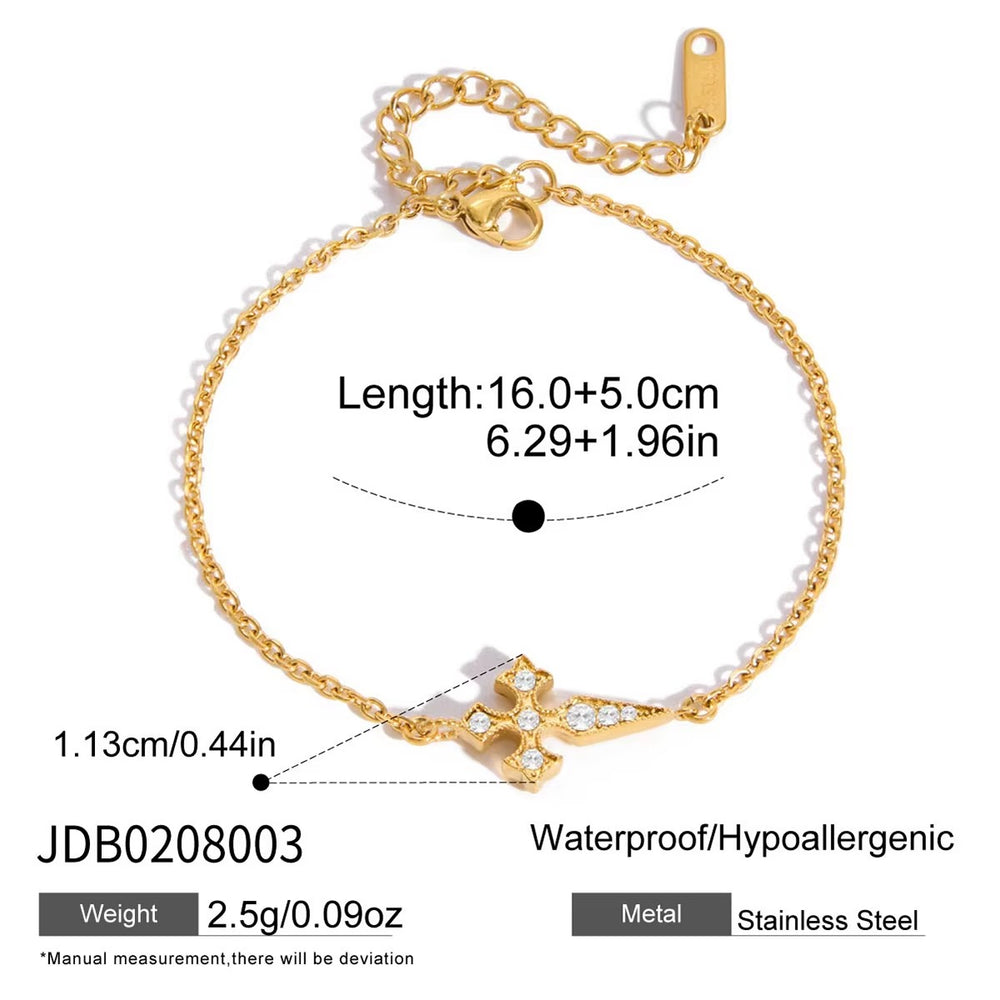 Glow Cross Bracelet – gold bracelet