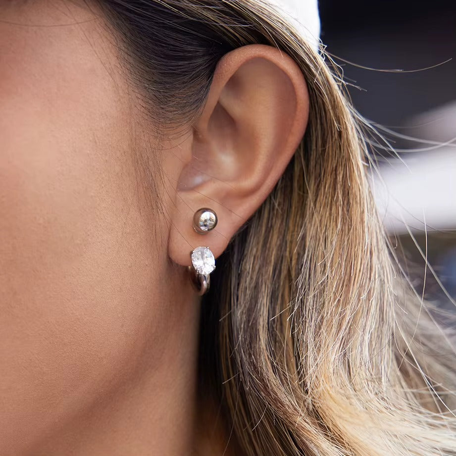 Luna Drop Studs – stud earrings with cubic zirconia stones