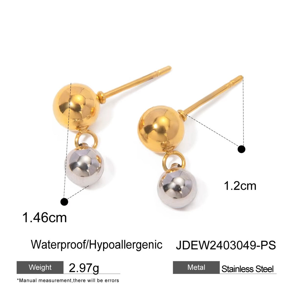 Dual Tone Glow Drops – gold earrings