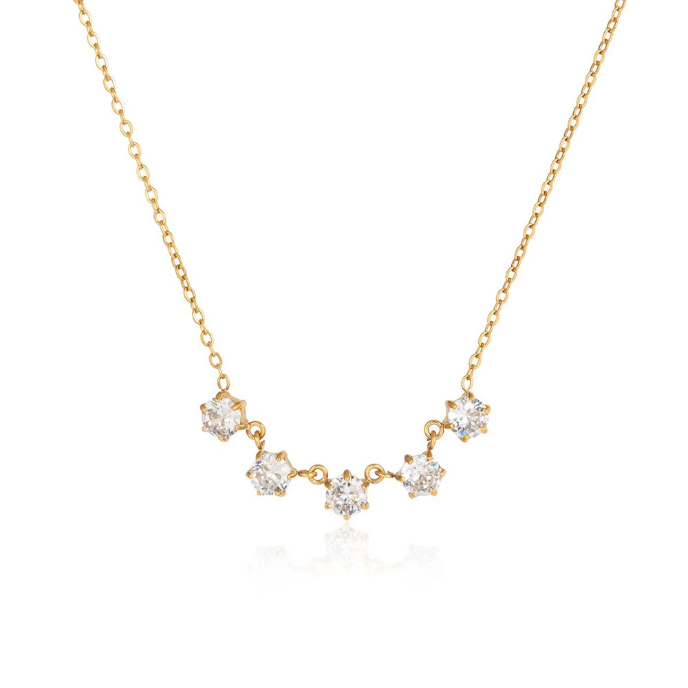 Stardust Arc Necklace – gold necklace