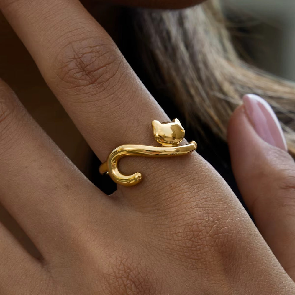 Pawfect Love Rings – adjustable gold rings