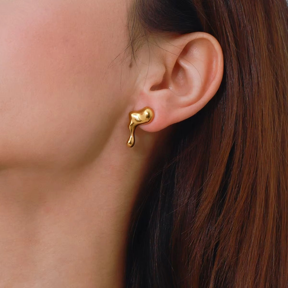 Lava Drop Earrings – gold earrings