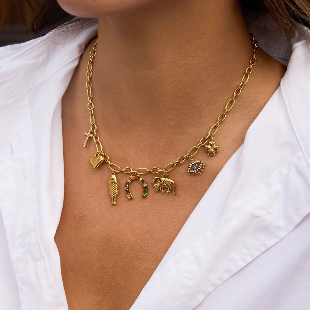 Charmed Arc Necklace – gold necklace