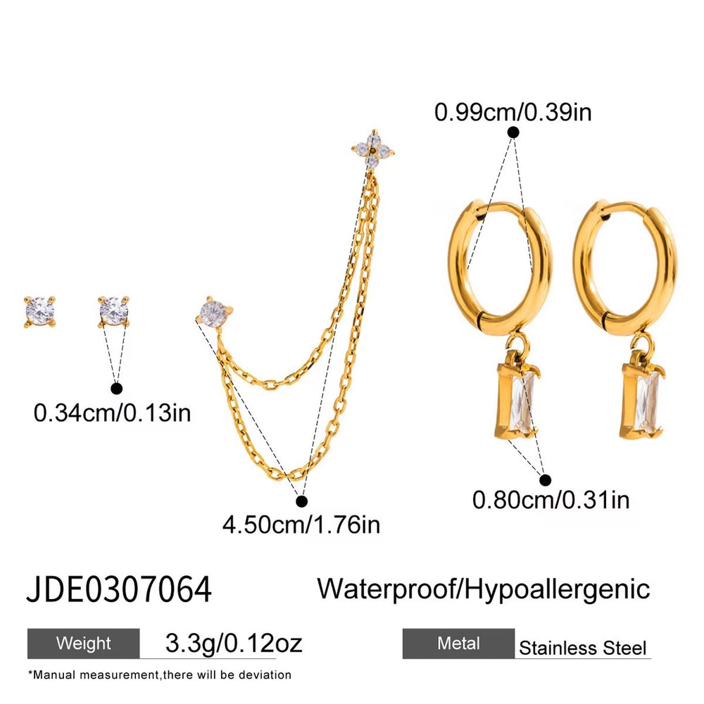 Lynx Chain Earrings – earrings with cubic zirconia stones