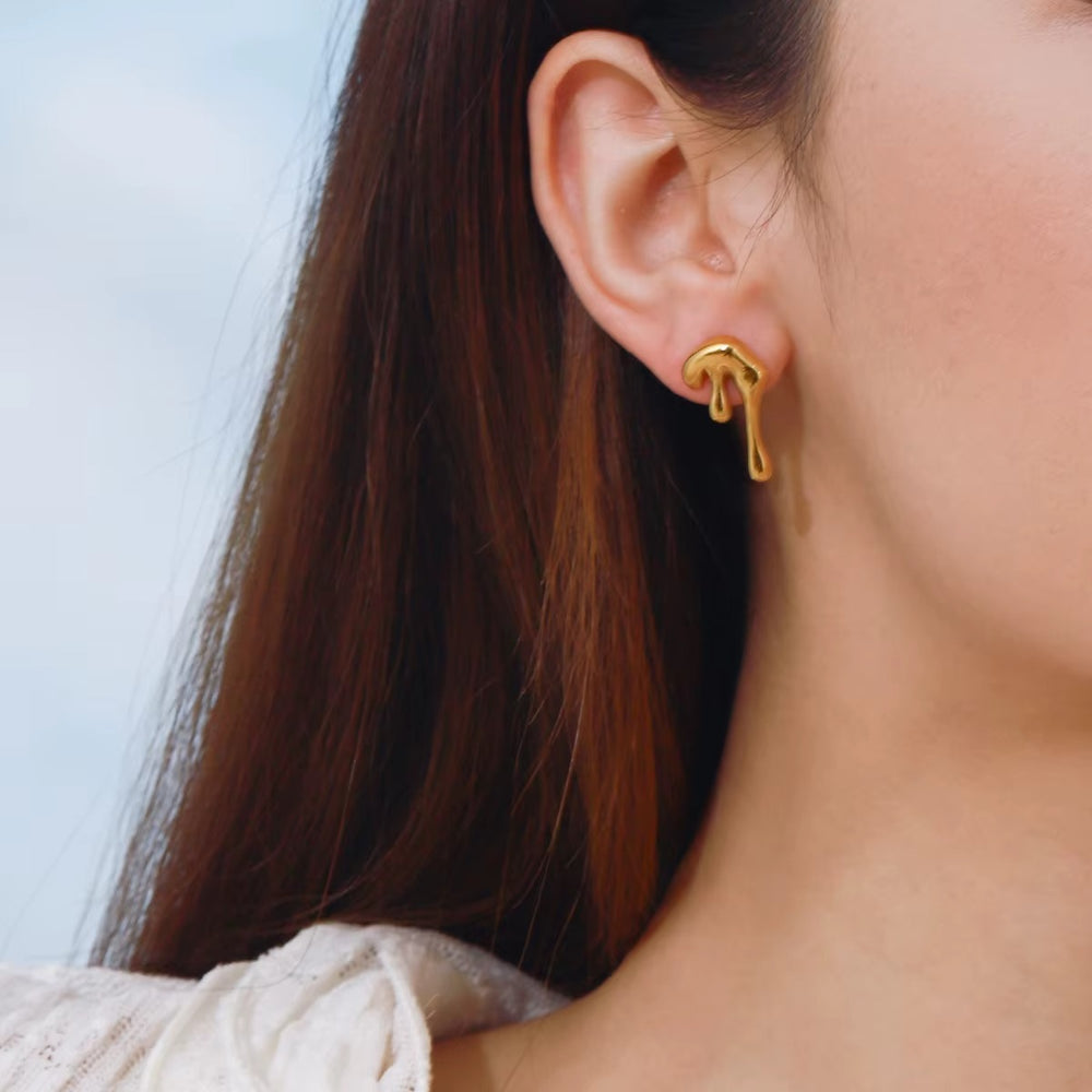 Lava Drop Earrings – gold earrings
