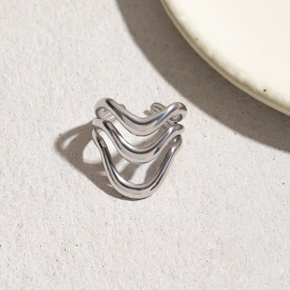 Triple Wave Ring – adjustable ring