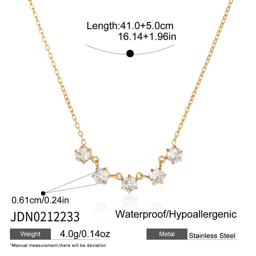 Stardust Arc Necklace – gold necklace