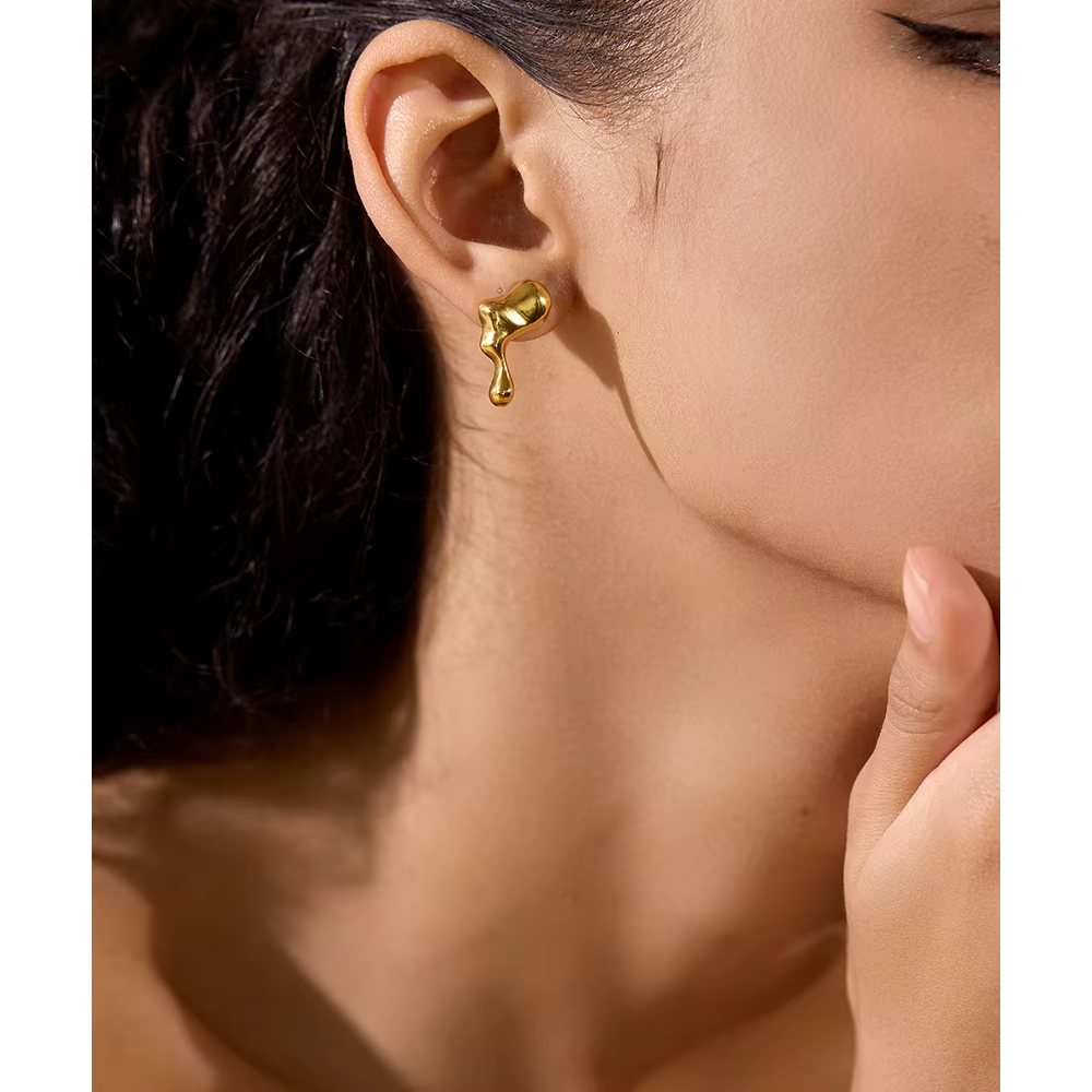 Lava Drop Earrings – gold earrings