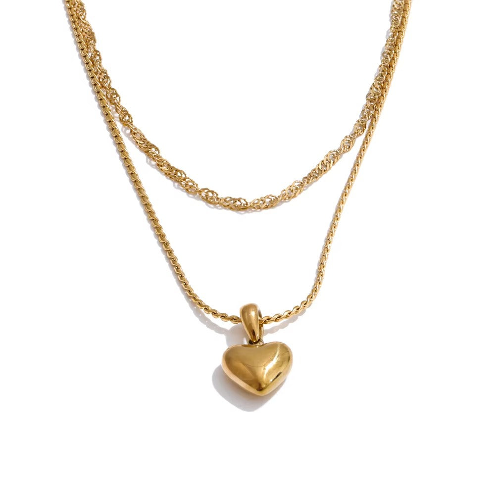 Layered Love Duo Chain – gold necklace