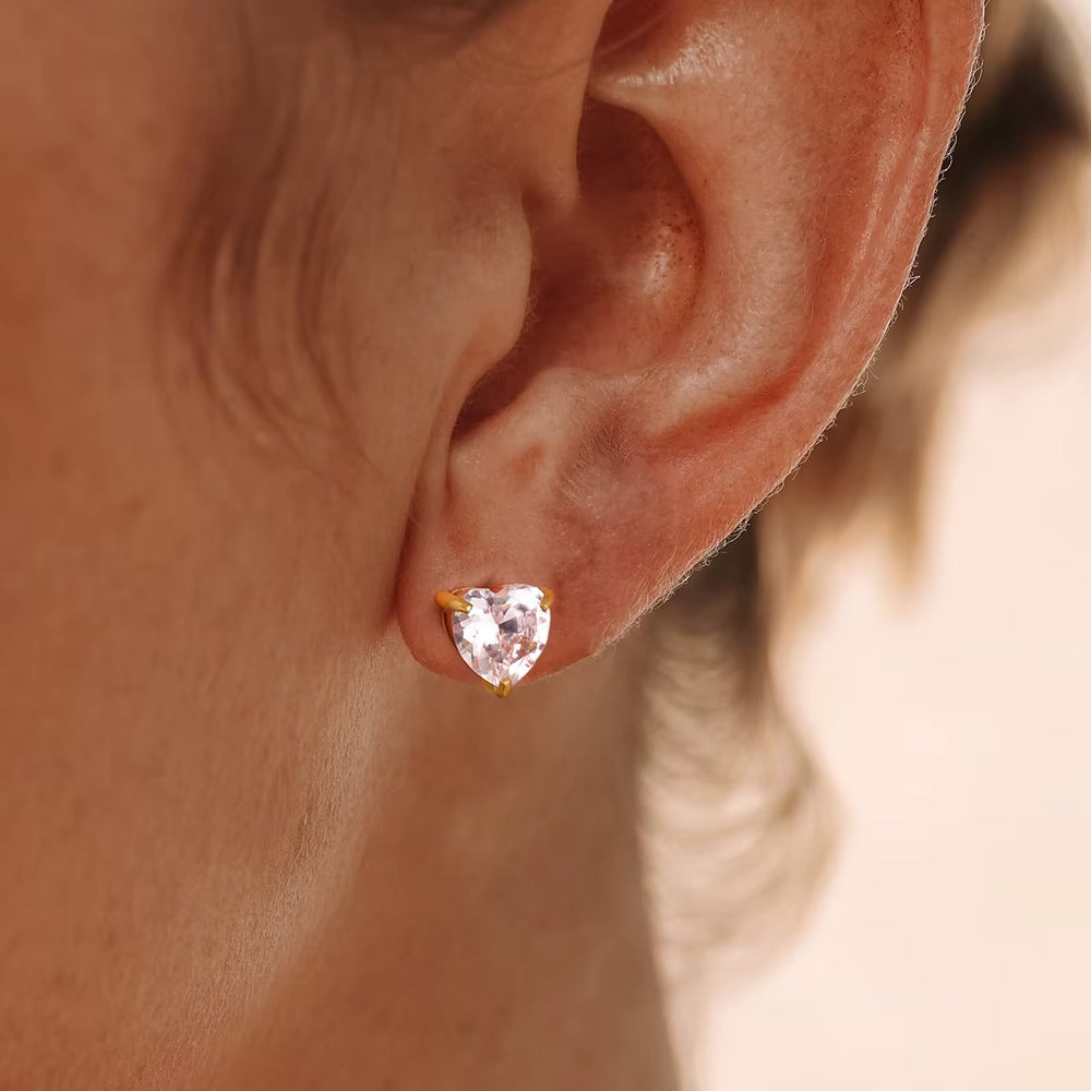 Radiant Heart Earrings – gold earrings