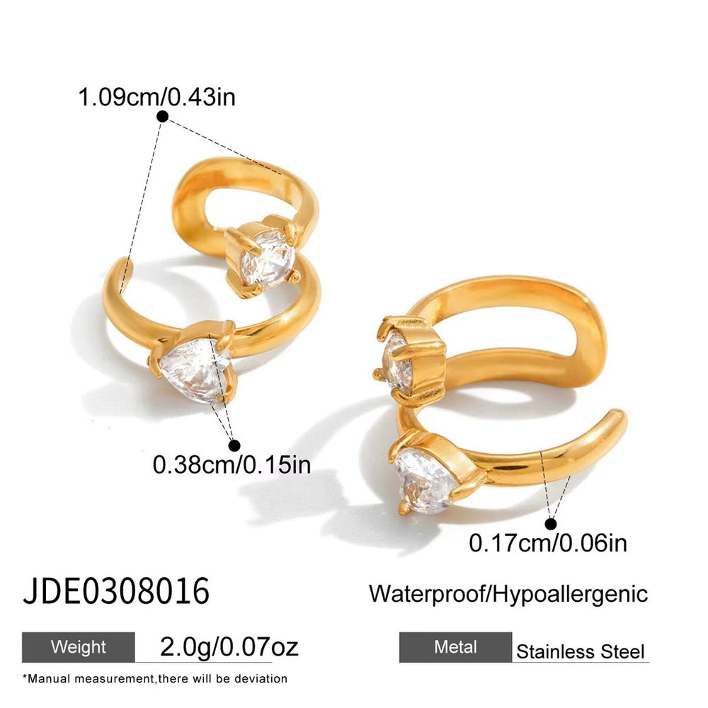 TwinGle Ear Cuff – gold ear cuff with cubic zirconia stones