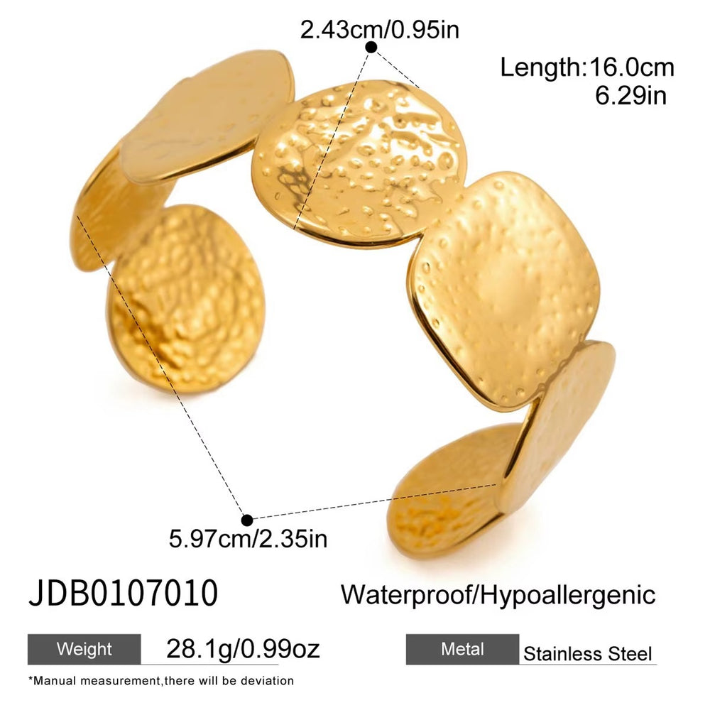 Lunara Cuff Bracelet – adjustable gold bracelet