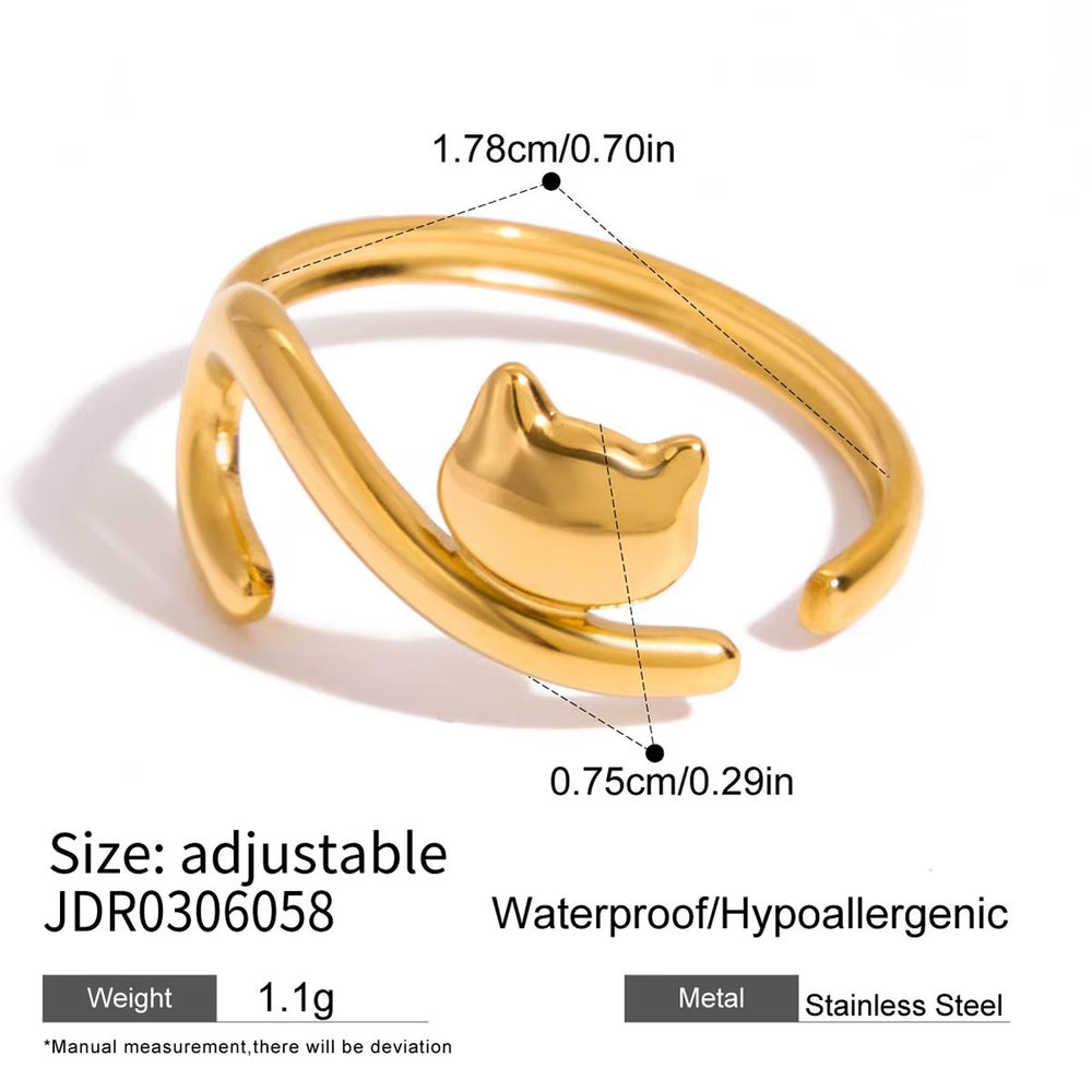 Pawfect Love Rings – adjustable gold rings