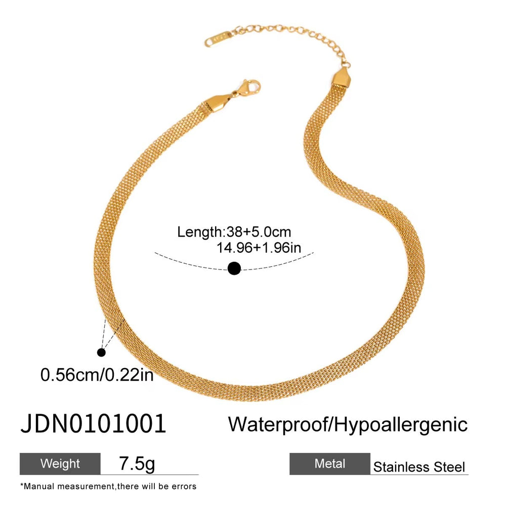 Serpentine Mesh Choker – gold choker necklace
