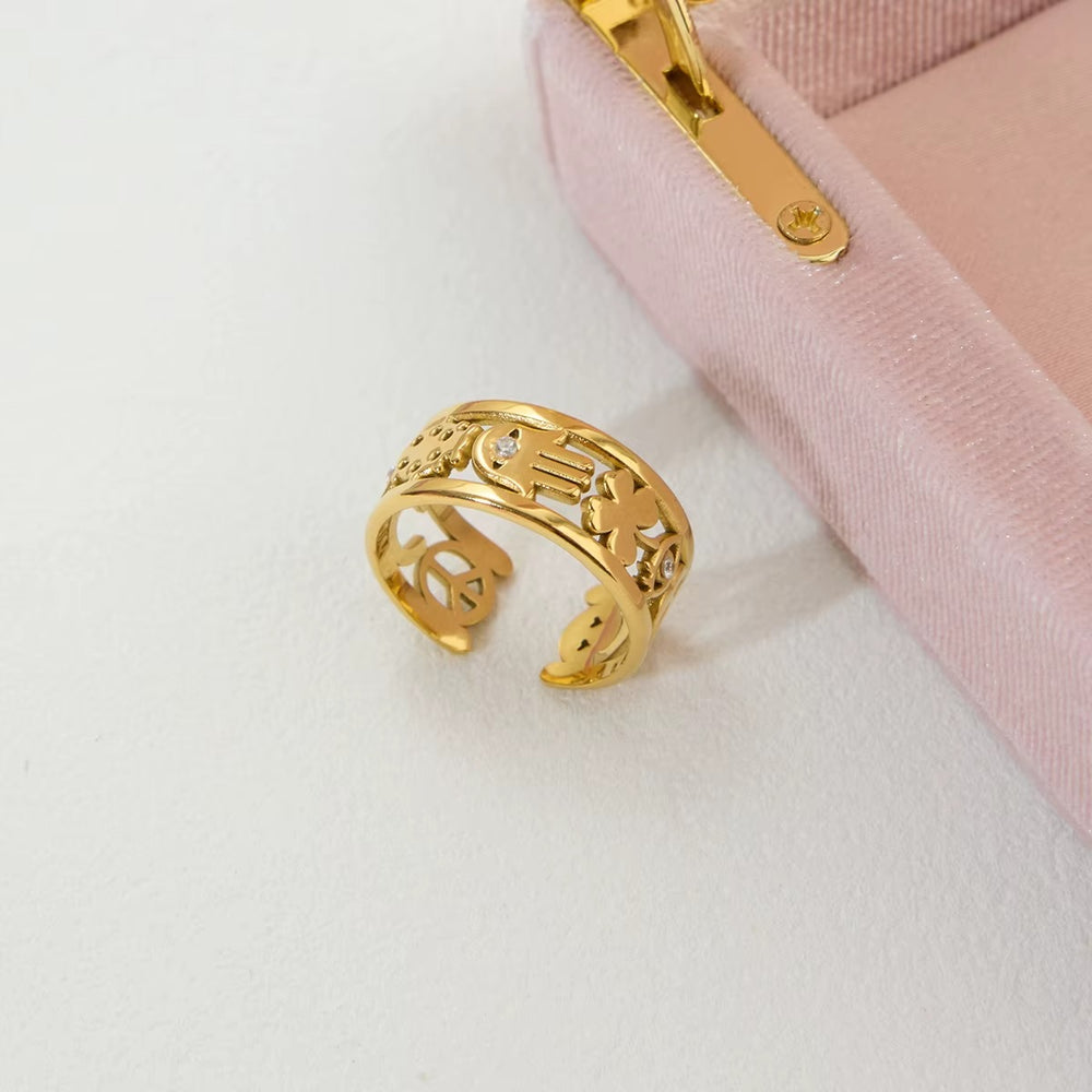 Guardian Ring – adjustable gold ring