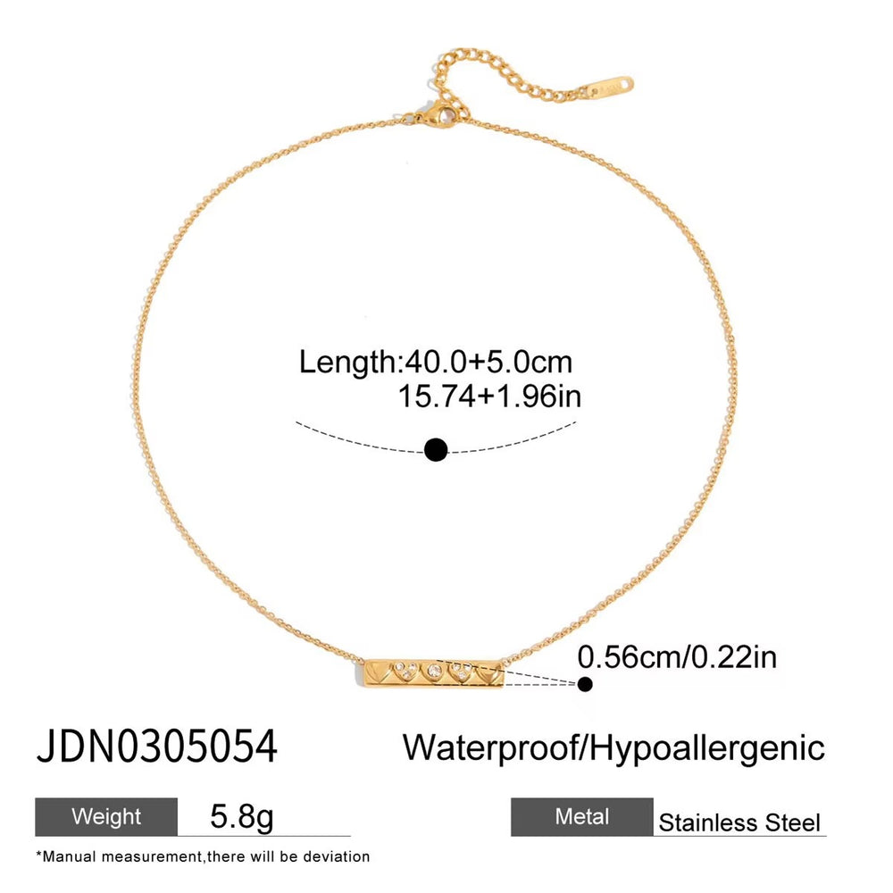 Heartline Bar Necklace – gold necklace
