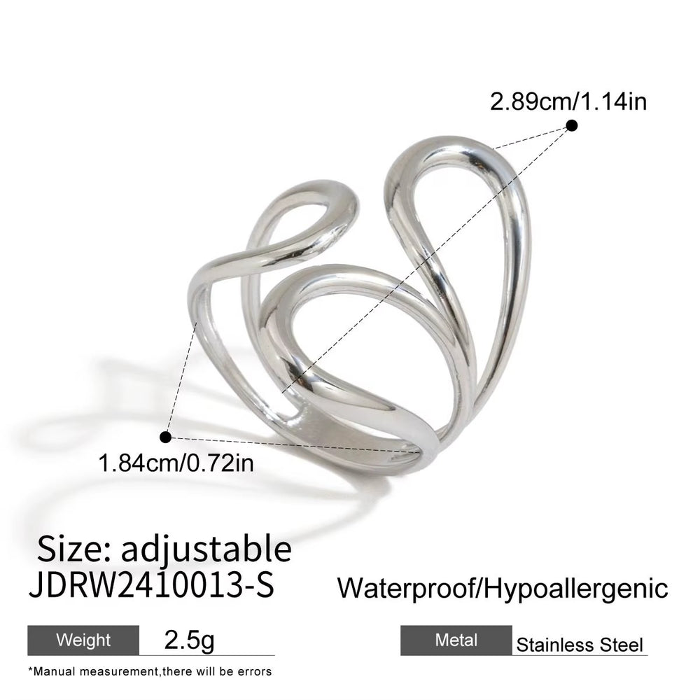 Liquid Silver Ring – adjustable ring