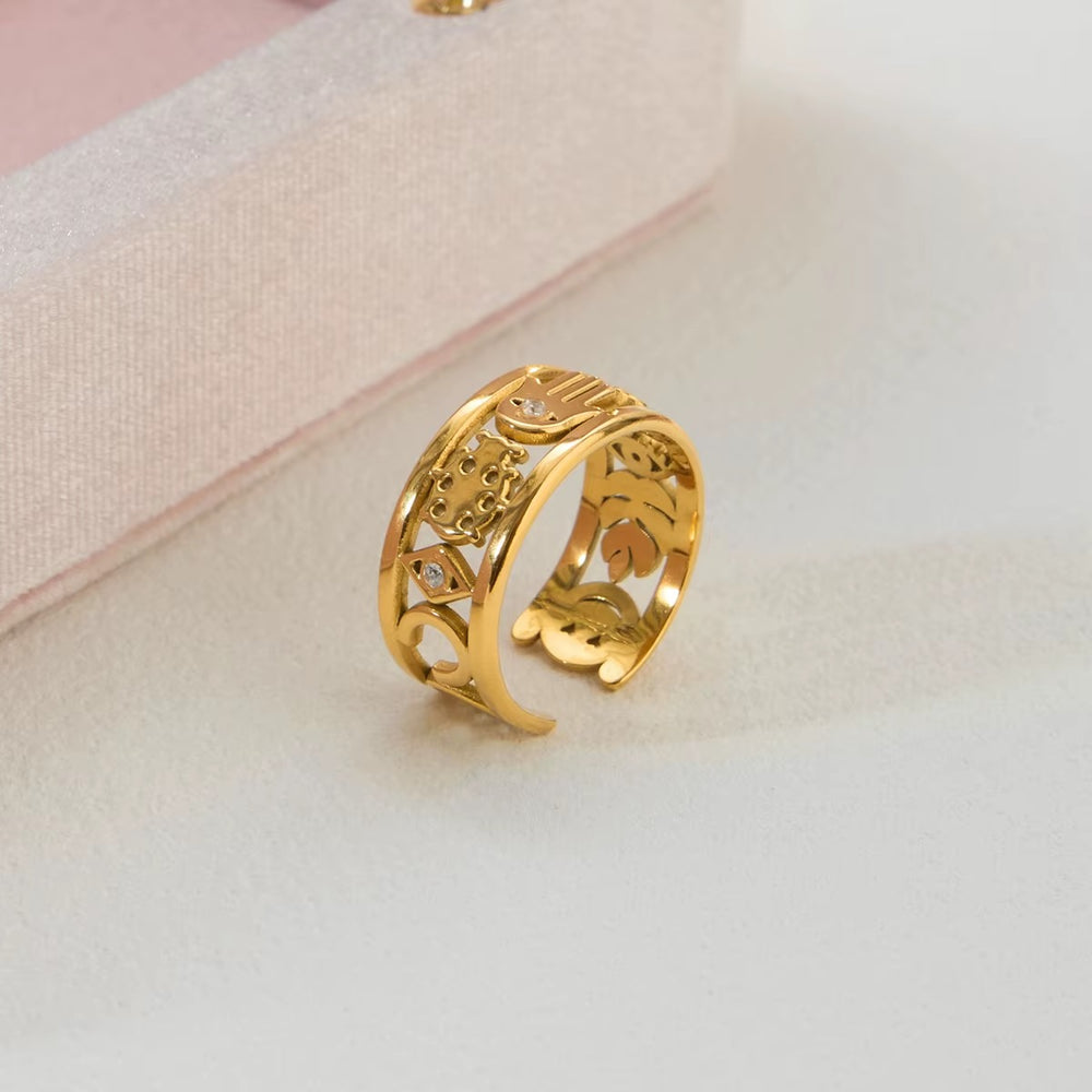 Guardian Ring – adjustable gold ring