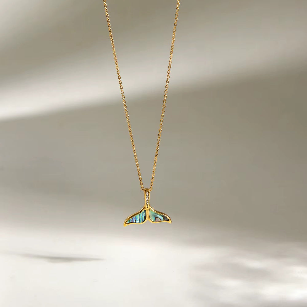 Mermaid Charm Necklace – gold necklace