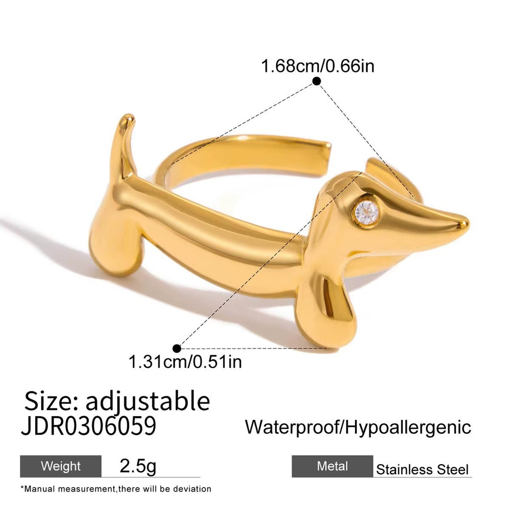 Pawfect Love Rings – adjustable gold rings