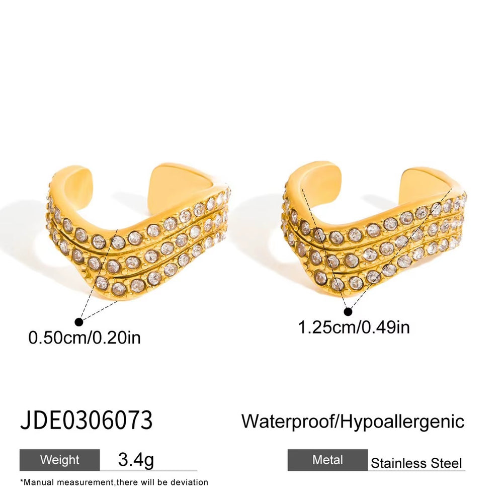 Sparkle Wave Ear Cuff – gold ear cuff