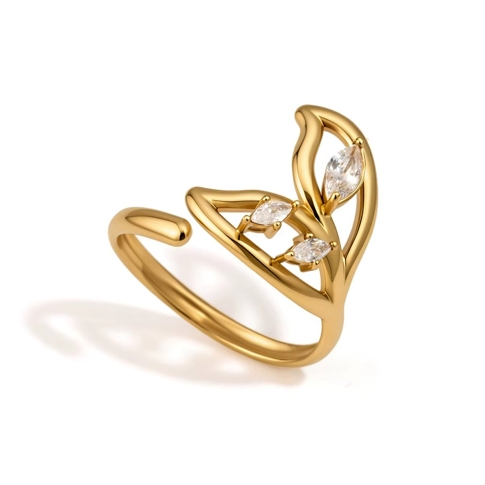 Lustre Vine Ring – adjustable gold ring