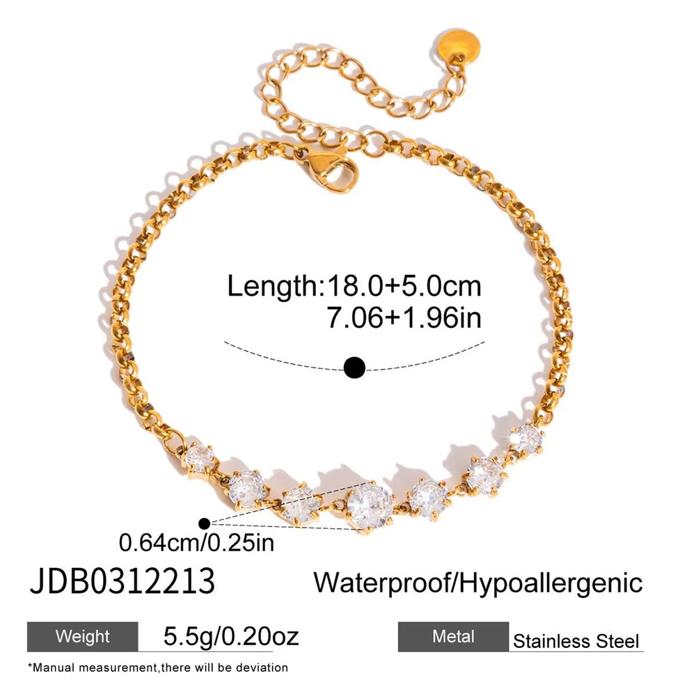 Luminous Spark Bracelet – adjustable gold bracelet
