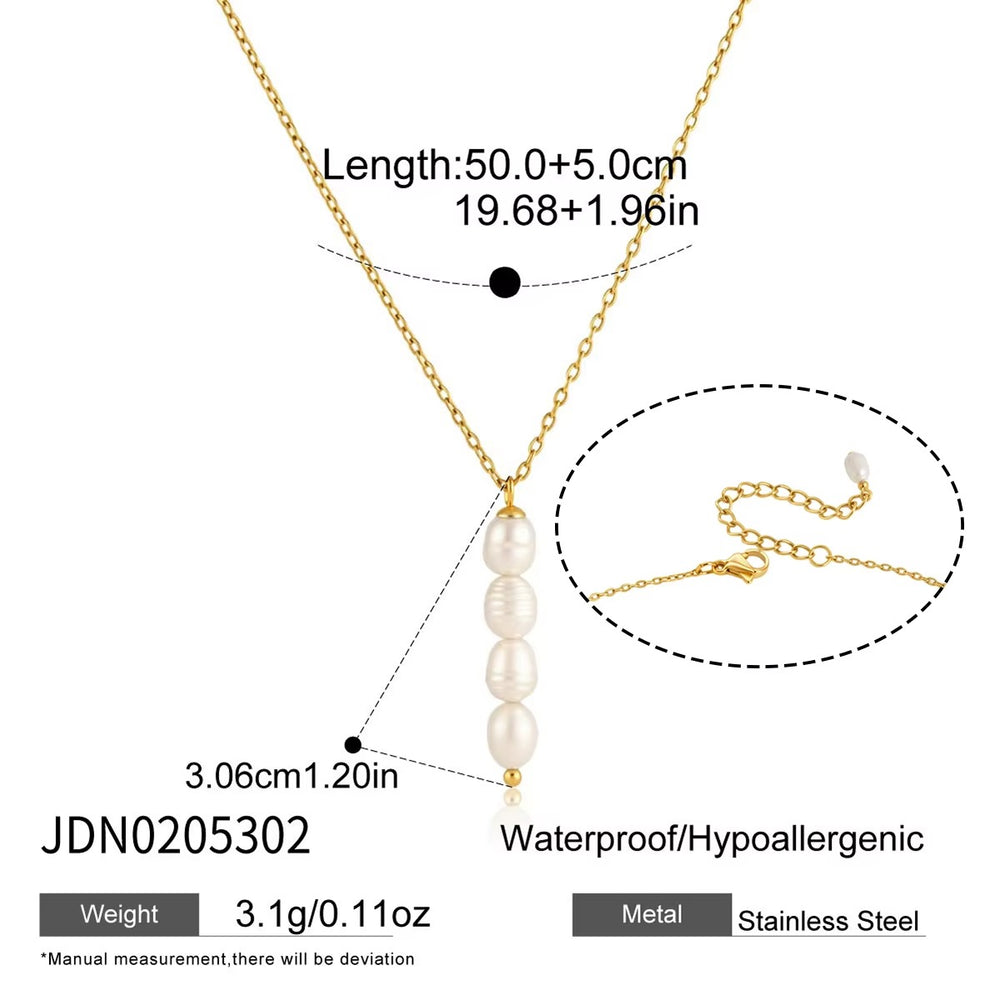 Pearl Drop Necklace – gold necklace with pearls