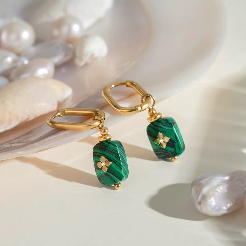 Mosaic Hoop Earrings – gold hoop earrings