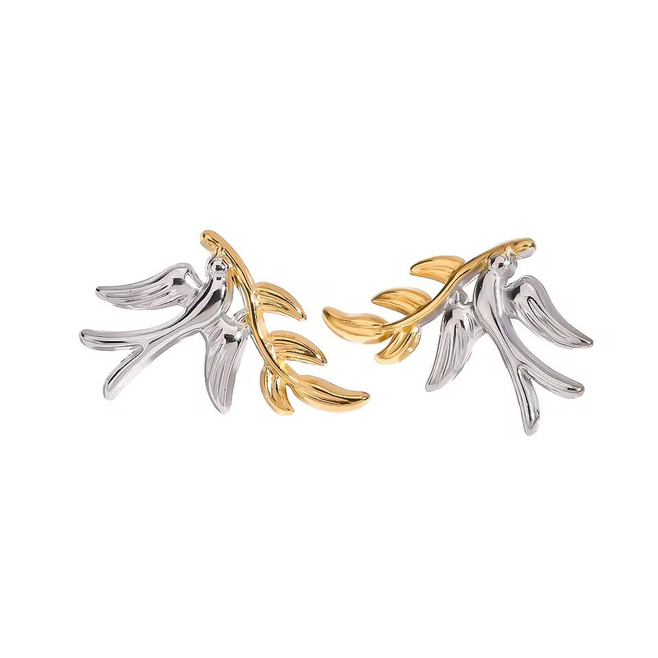 Bird & Branch Stud Earrings – stud earrings