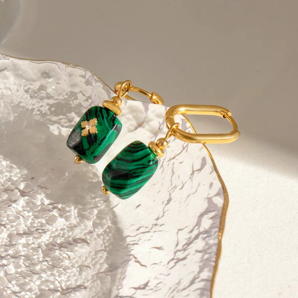 Mosaic Hoop Earrings – gold hoop earrings