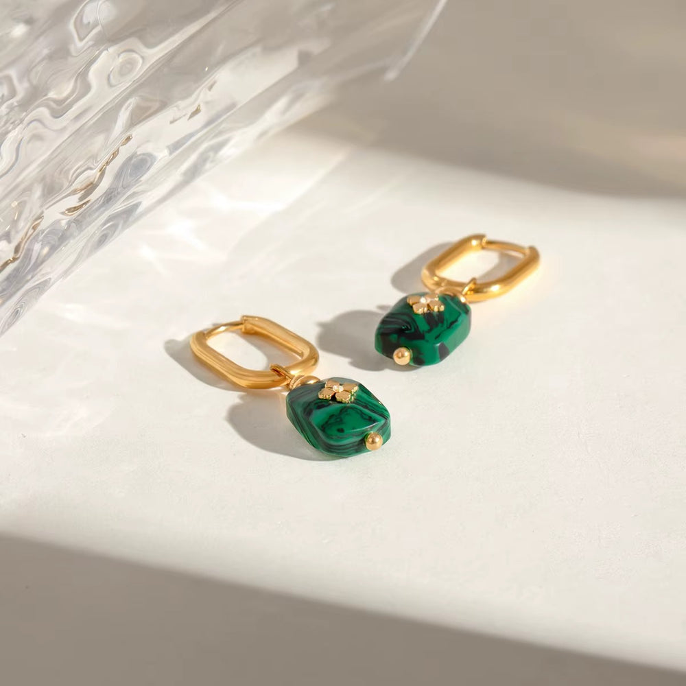 Mosaic Hoop Earrings – gold hoop earrings