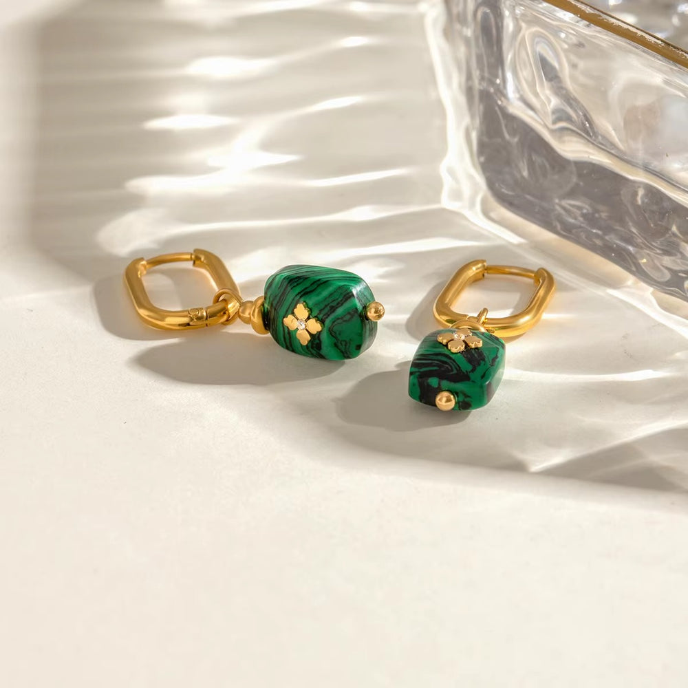 Mosaic Hoop Earrings – gold hoop earrings